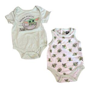 Star Wars Baby Yoda Bodysuits 2-Pack Unisex 0-3M